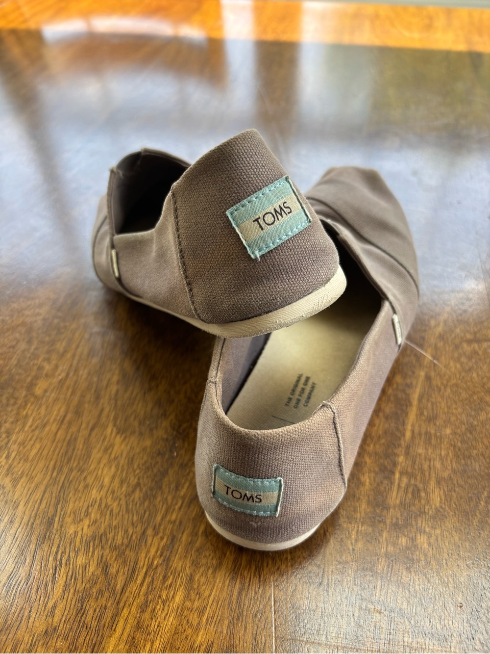 TOMS Classic Slip-On Canvas Shoes - Grey - Picture 3 of 4
